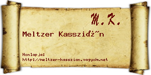 Meltzer Kasszián névjegykártya
